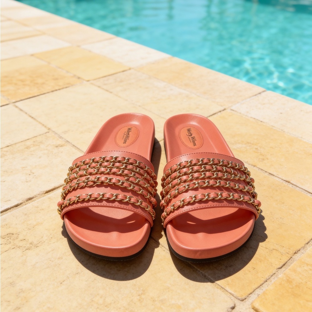 Coral Summer Collection slip-on sandals